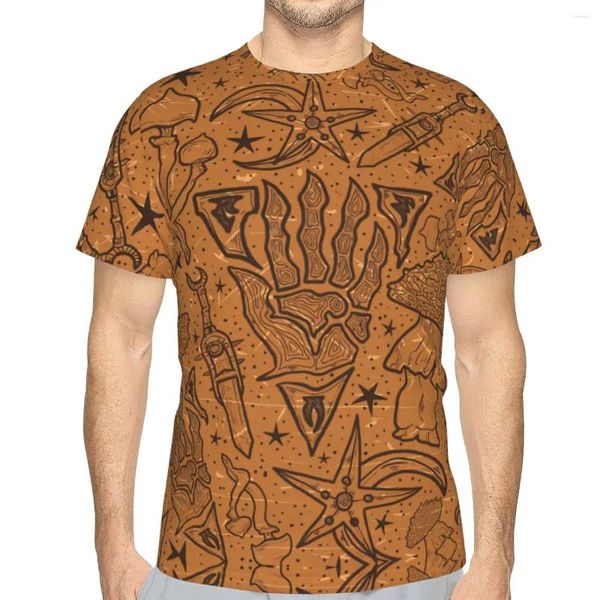 Herren T-Shirts Polyester T-Shirts Nerevar's Past Morrowind Aged Pattern Print Homme Dünnes Hemd Trendkleidung