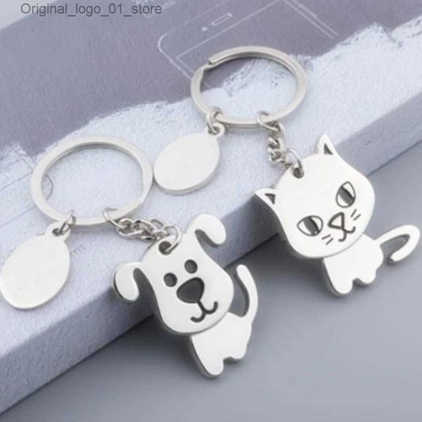 Portachiavi Cordini Creativi a 360 gradi Scuotendo la testa Gatto Cane Portachiavi Simpatico animale Portachiavi Charms Amanti degli animali Borsa souvenir Ornamenti Accessori Q231219