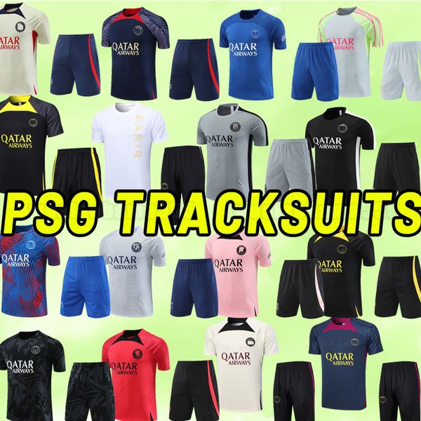 MBAPPE HAKIMI Fußball-Trainingsanzüge Messis 23 24 Maillots de Football 2023 2024 MARQUINHOS VERRATTI Herren-Trikotuniform Fabian Sanches Trainingssets KURZARM