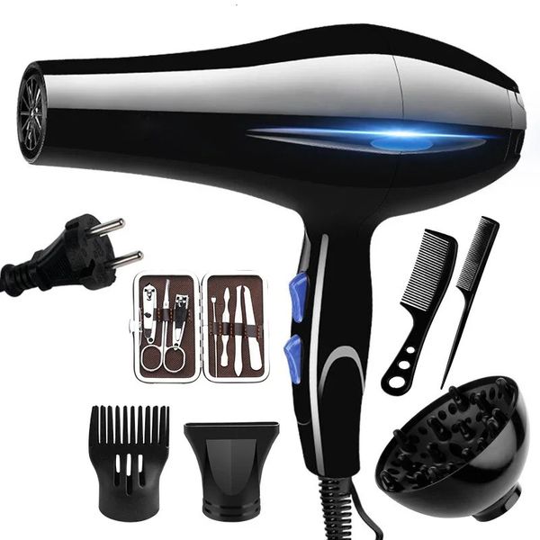 240v secador de cabelo profissional 2200w 5 engrenagem forte potência secador de cabelo escova para cabeleireiro barbeiro ferramentas salão de beleza ventilador 231220