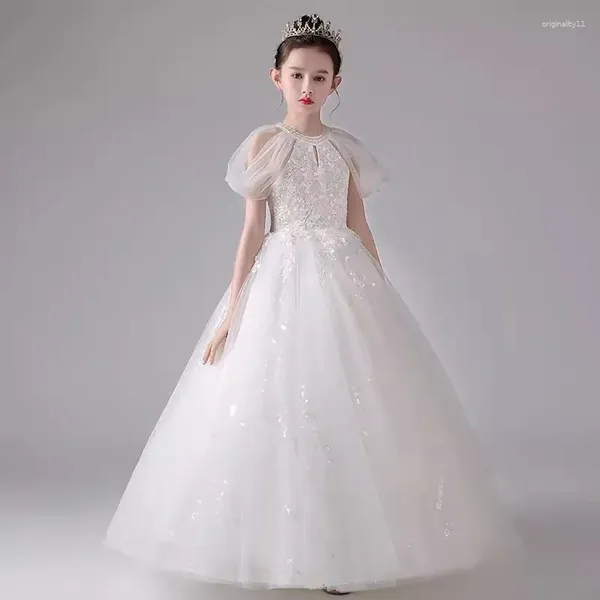 Abiti da ragazza Abiti da sposa per ragazze di fiori Abito estivo da piccola principessa Abito lungo da festa Elegante cocktail da sera per bambini Halloween Natale