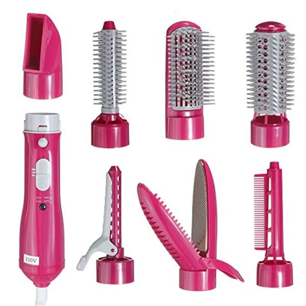 10 em 1 secador de cabelo 850W curl e volumize tudo em um kit de ar pente alisador curling ferro escova de cerdas de alumínio 231220