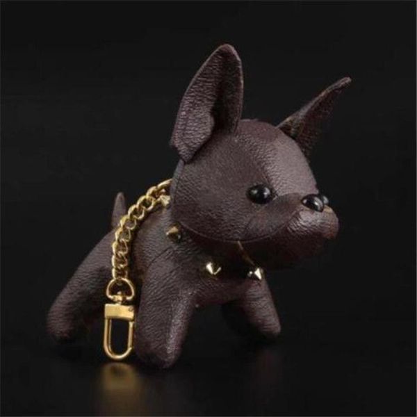 Cartoon Animal Small Dog Schlüsselkette Accessoires Key Ring PU Leder Buchstaben Muster Auto Schlüsselbund Schmuck Geschenke no Box200n