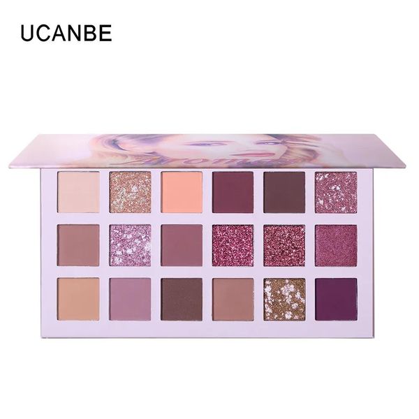 Shadow Ucanbe Palette 18 цветные тени для век Shimmer Matte Glitter.