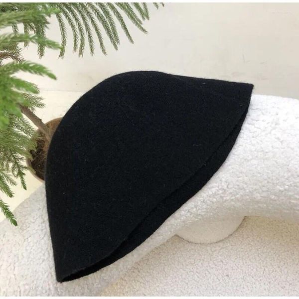 Berets Japanische Wolle Filz Fisher Man Hut Frauen einfache klassische runde Ins British Style Ball Tren kaufen Dikupang