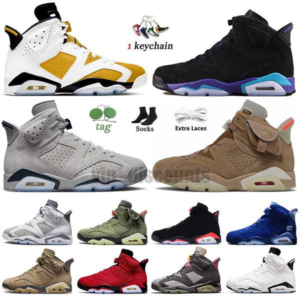 Jumpman 6 Designer OG Sneakers 6s Basketballschuhe Reverse Oreo Brown Kelp Yellow Ochre Toro Aqua UNC Georgetown Cool Grey Jodens Männer Frauen Sport Größe 13