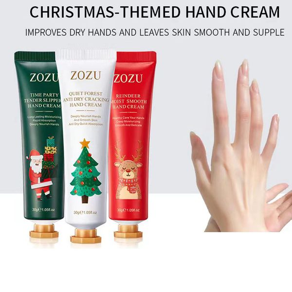 Modelli di renne di Natale Crema per le mani 3 * 30G Care a mano idratazione idratazione Bellezza cura della pelle idratante