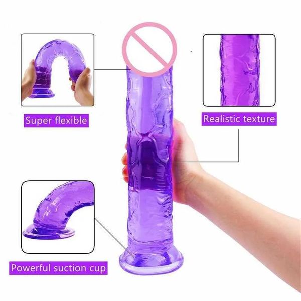 Предметы секс -игрушка массажер XXL Реалистичный дилдо с всасывающей чашкой