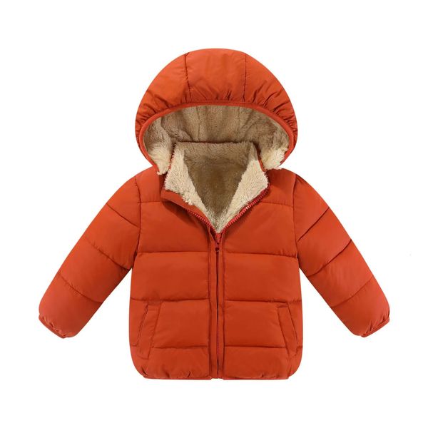 Толстая шерстяная куртка для мальчиков детская теплой подкладка. Снительная шляпа для девочек Зимний жилет для детей 2 4 6 лет детей вниз. 231221