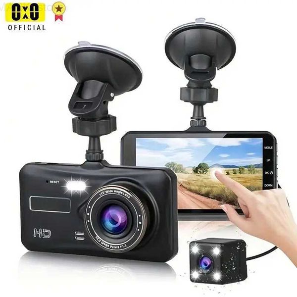 Carrocre DVRS Cam Cam da câmera dianteira e traseira Câmera DVR Vídeo Vídeo Vídeo Veículo Black Box Full HD 1080p Night Vision Driver Recorderl2312.14