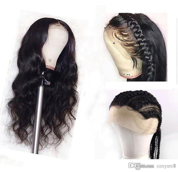 Полный кружевной 100 парик из натуральных волос для чернокожих женщин, объемная волна 180 18, Remy, бразильский невидимый парик PrePlucked4752152