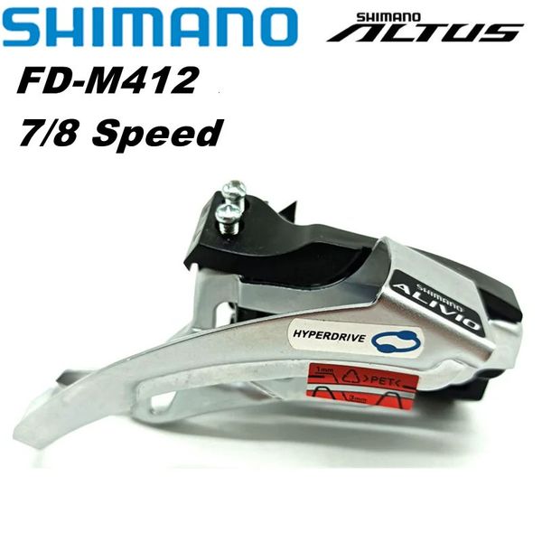 Shiman0 Alivio FDM412 Bike Front Derigleur 78 Speed ​​24S 27S M412 Mountain FD Ciclismo Parte 349mm 318mm 231221