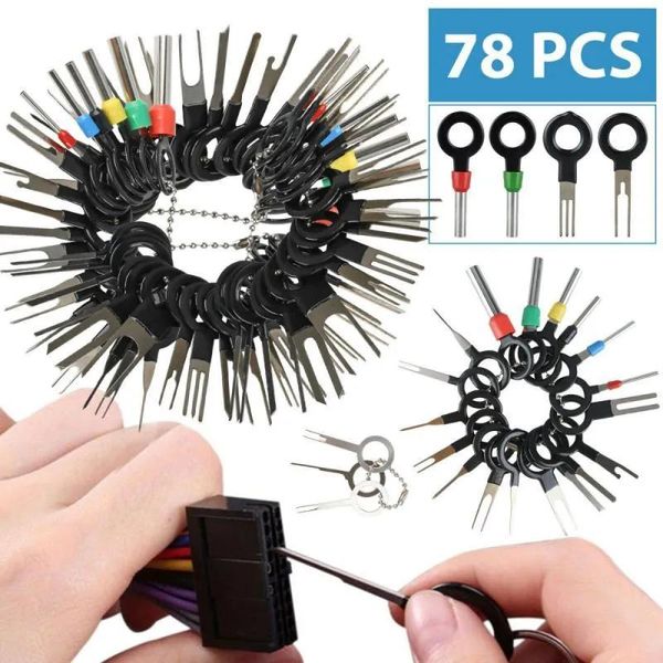 Sets professionelle Handwerkzeugsätze 78/70/59pcs Autoanschlussentfernung Autofahrer Kit Zubehör Auto Reparatur Stylus Draht Crimp Pin -Pin -Extraktor