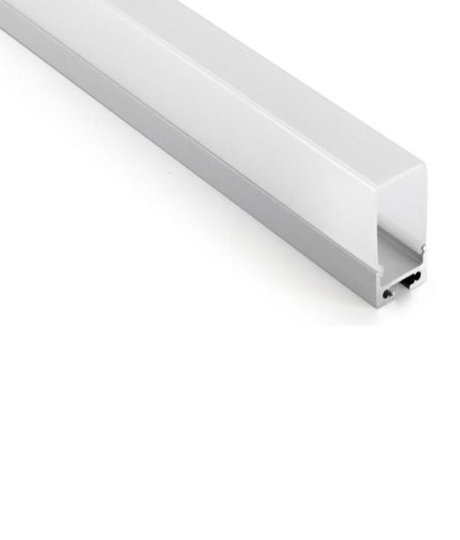 10 x 1 m Sets aus eloxiertem Aluminiumprofil vom Typ U und AL6063 T6-LED-Profil 1 m für Decken- oder Pendelbeleuchtung8995530