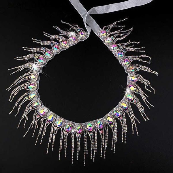 Tailleketting Riemen Buikdans Tailleketting Accessoires Danskleding Kant Decoratie Fantasie Glas Diamant Water Diamant Mode DamesriemL231221