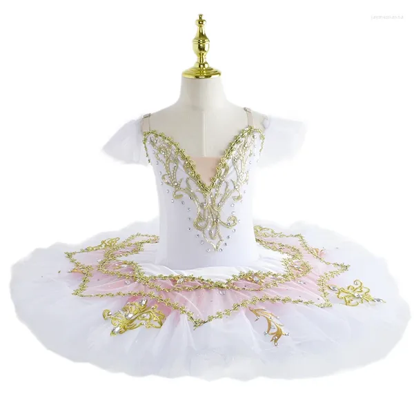 Stage Wear 2023 Professional Ballet Tutu Child Children Girls Girls Addreo Swan Lake Dress Women Pancake Ballerina Dance Costa