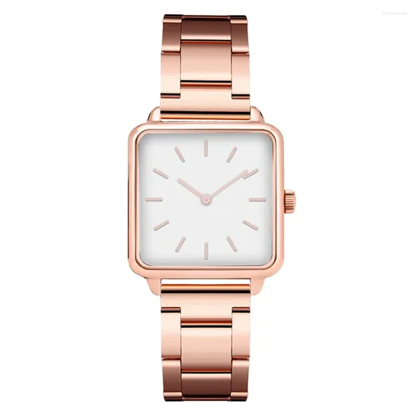 Relógios de pulso feminino relógio para senhoras quadrado numerais romanos relógios de quartzo estilo simples reloj masculino relógio dial retângulo elegante relógio de pulso