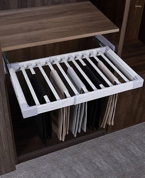 Küche Lagerung Multifunktionale Haushalts Kleiderschrank Hosen Schublade Rack Schrank Inneren Push-Pull Hängenden Korb