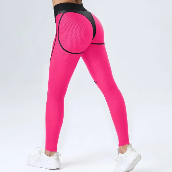 Calça ativa malha academia leggings feminino fitness transparente para lycra sports de lycra feminino yoga 2023 Legging feminina