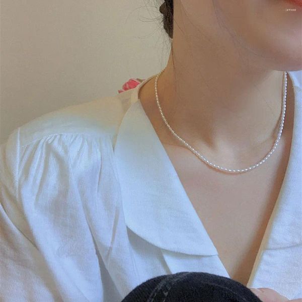 Anhänger Halskette Einfache elegante Schalenperlen Halskette für Frauen Gold plattiert Edelstahl Drahtverbindungen Damen Juwelier Freund Ältesten Geschenke