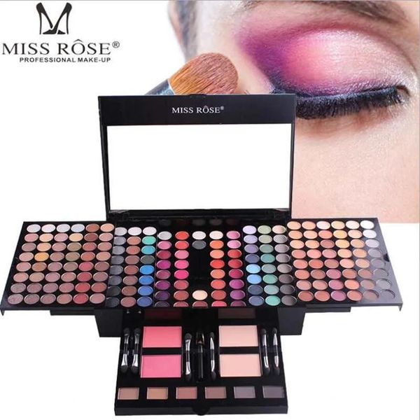 Shadow 180 Colori opachi Matte Nude Shimmer Eye Shadow Palette Set di trucco con specchio a pennello Struttura Kit di trucco cosmetico professionale