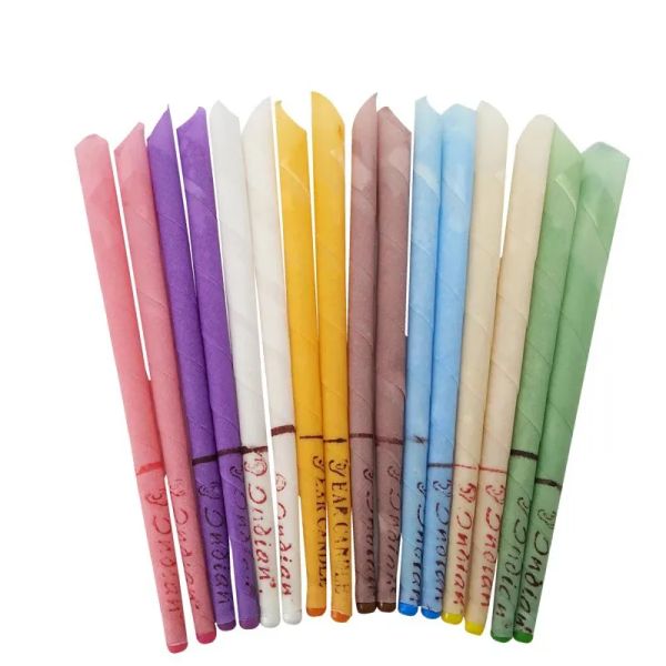 8 colori Candela per le orecchie naturale aromaterapia cera d'api terapia auricolare terapia con panoramica per il trattamento della cura Fragranza candele candele stick jy0617 ll