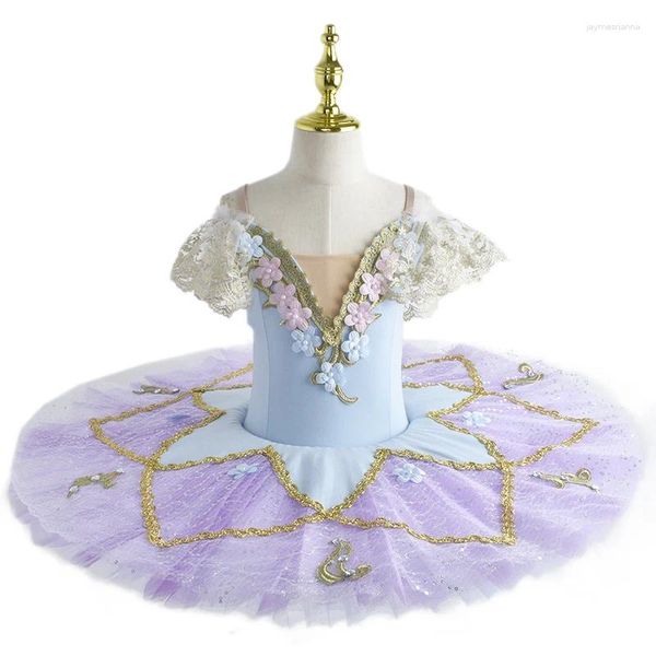 Balletto professionale di abbigliamento da palcoscenico da ginnastica da ginnastica blu bianco ginnastico blu bianco ginnastico in costume da ballo diamante ballerina