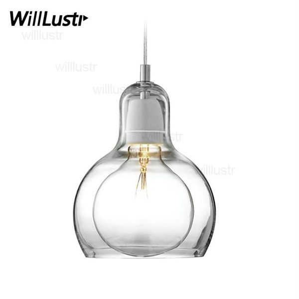 Mega Bulb SR2 lampada a sospensione lampada a sospensione moderna e tradizionale illuminazione in vetro ambrato fumé chiaro ristorante sala da pranzo li212L