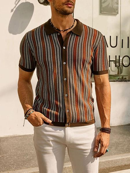 Herren-Polohemd, kurzärmeliges Poloshirt mit Knopfleiste vorne und Tasche | Klassisches, stilvolles Design für Freizeit- oder formelle Kleidung