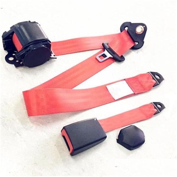 Cintos de segurança Acessórios Red Belt Belt Extensor Extensão Fivela Adujstable Shoder Seat Belt Para 1 peça Drop Drop Delivery Automobil Dhlvo