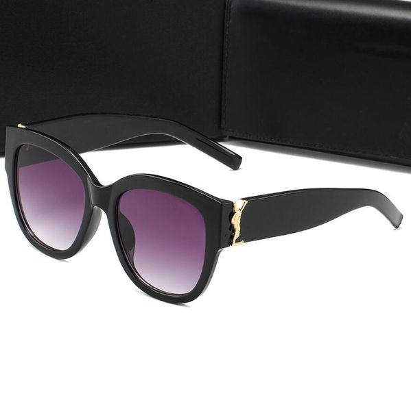 Роскошные солнцезащитные очки для женщин и мужчин Дизайнер логотип y slm95 то же стекол в том же стиле классические кошачьи глаза узкие рамы бабочки с коробкой