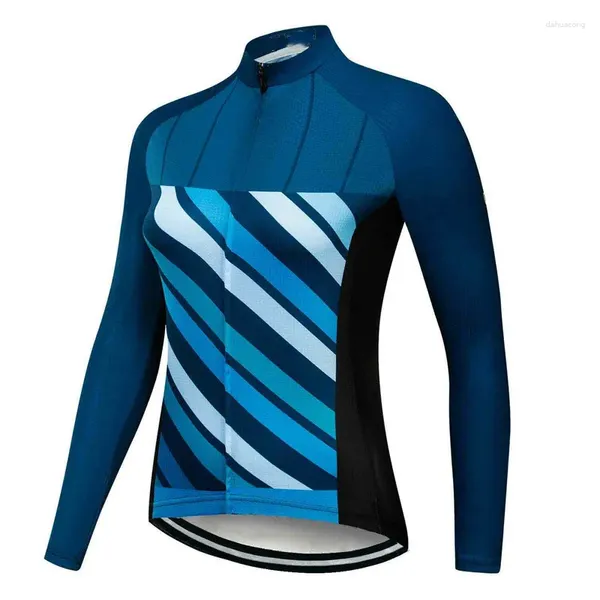 Jaquetas de corrida Homens Manga Longa Bicicleta Camisas e Tops Pro Team Wear 2023 Ciclismo Jerseys Respirável Anti UV Mountain Bike Roupas