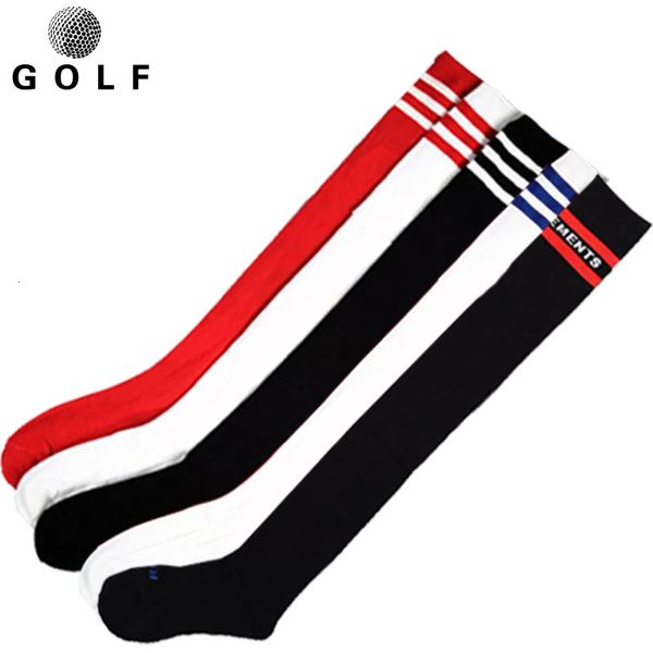 Golf Socken Knie Frauen Sportstrümpfe Frühling Sommer Herbst Atmungsfreie Damen Fußball Baumwolle Nonslip 231220