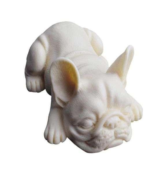 3D Sevimli Güzel Köpekler Köpek Kek Küfü Bulldog Dondurma Silikon Pişirme Gumpaste Araçları Kek Dekorasyonu için Tatlı Kalıplar K699 210226435711