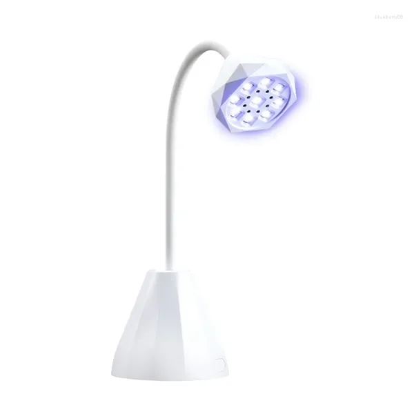 Asciuga unghie Lampada UV LED Mini mani Asciugatrice girevole leggera Asciugatura rapida E1YD