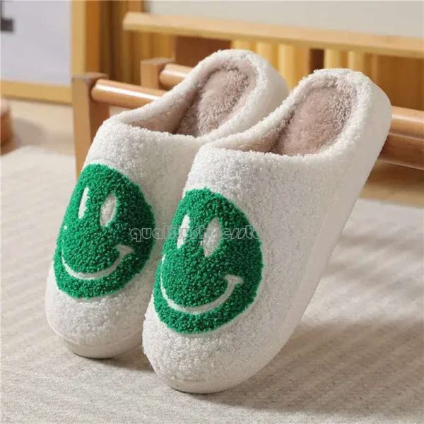 Smiley Face Slipper Hotlipers Homeplush Plush теплые антискридные толстые изысканные под улыбающиеся туфли в помещении Осень и Winter7qtd