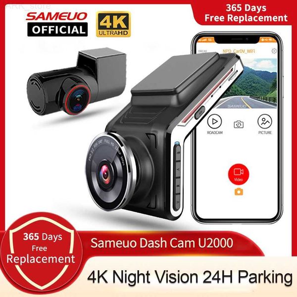 Auto DVRS U2000 Dash Cam anteriore e posteriore da 1440p Visualizza la telecamera DVR Auto con videogioco a 2 camme DVRS Night Vision 24h Parking Model2312.14