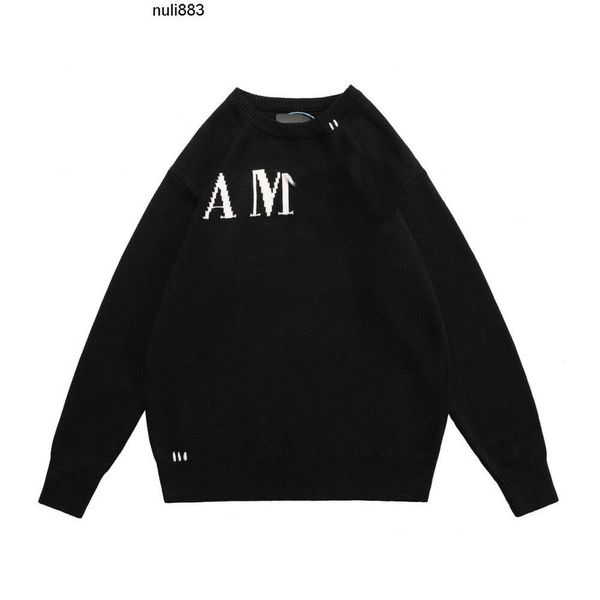 2J14 Rahat Tasarımcı Sweater Hoodies Amari Amirl Amirs Sweatshirts Kişilik Mektubu Kış Amiiri Amirlyfashing Erkekler Günlük Sokak Erkekleri Am2 Yün