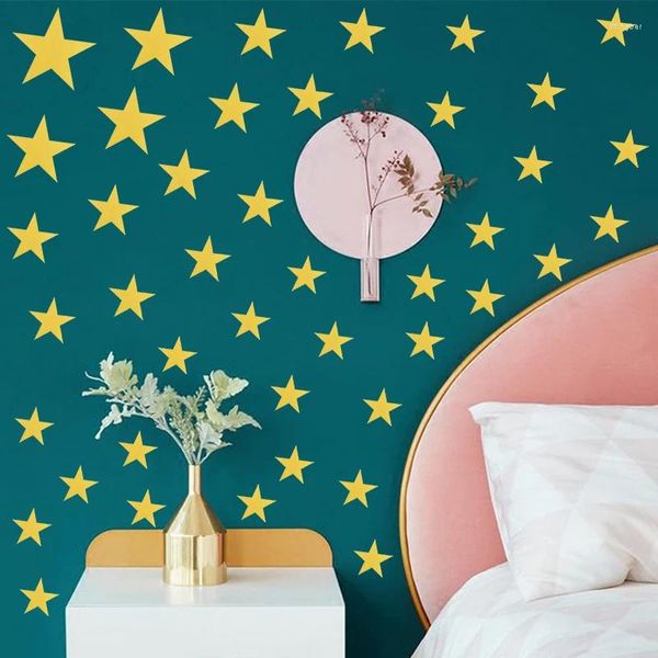 Adesivos de parede Estrela de cinco pontas adesivo DIY crianças quarto bebê berçário decalques decoração de casa arte papel de parede