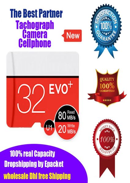 Brandneue 100 reale Kapazität 32BG MICRO SD -Kartenspeicherkarte TF U1 CLASS10 Hochgeschwindigkeits -Qualitätsgarantie Einzelhandelsabfall Großer Großeres1879156