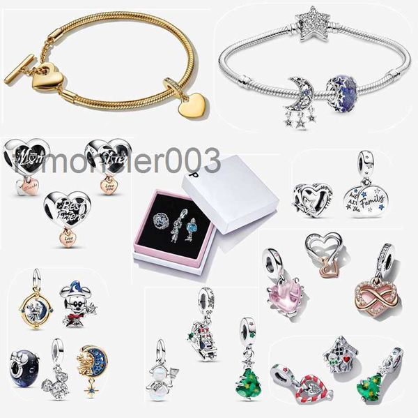 Hot Braccialetti con ciondoli in argento 925 per le donne Stilista di gioielli Regalo Fai da te Bracciale Pandoras Best Girl Friends Charm Trio Set con scatola originale all'ingrosso C2OU