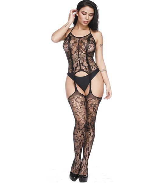 One Piece Aberta Croleta Holada Crista Holada Múrios Mulheres Mulheres Sexy Lady Pantyhose Transparente Babydoll Lingerie TeddyBear8964295