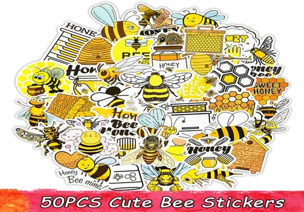 50 PCs Brinquedos de adesivo de abelha