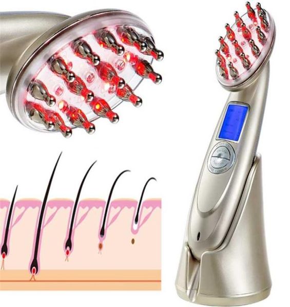 HF Laser Haarwachstumsmassage Kamm Anti -Verlust -Therapie Infrarot Rotlicht EMS Massager Care Pinsel Funkfrequenz 2112273841148