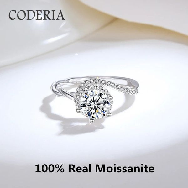 100 veri anelli di moda in argento sterling 925 con 1 braccio di torsione anelli di diamanti fidanzamento di nozze gioielli senza tempo 231220