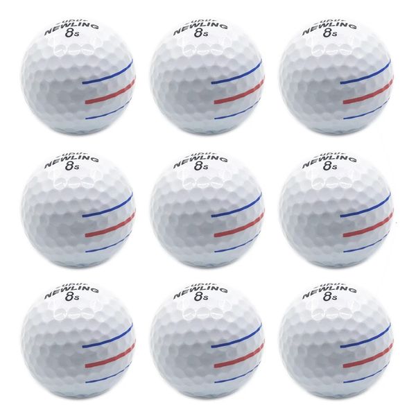12 Stück Golfbälle, 3 Farblinien, zielen auf Super-Langstrecken, 3-teiliger Schichtball für professionelles Wettkampfspiel, Marke 231220