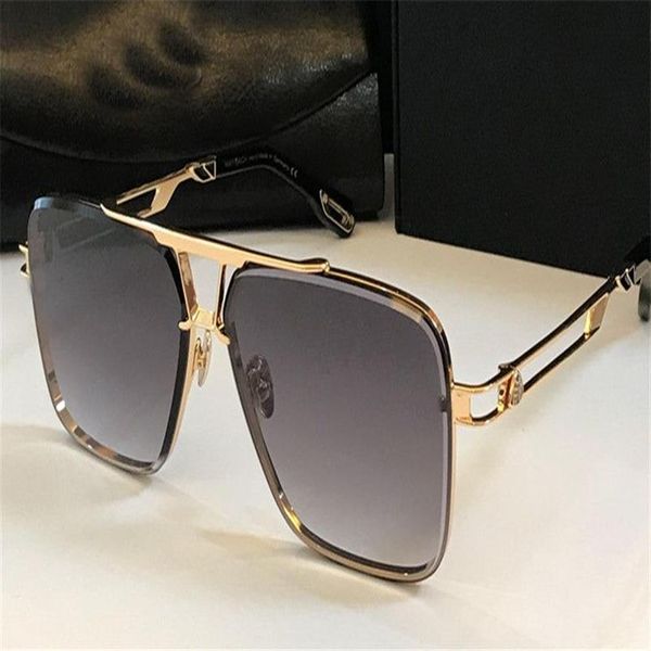 Men óculos Design de óculos de sol Player Square K Gold Frame Crystal Cut Lens de alta qualidade Eyewear ao ar livre com case268e