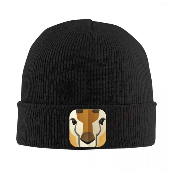 Berets ANTELOPE Tierliebhaber Beanie Bonnet Strickmützen Männer Frauen Cool Unisex Erwachsene Winter Warme Mütze als Geschenk