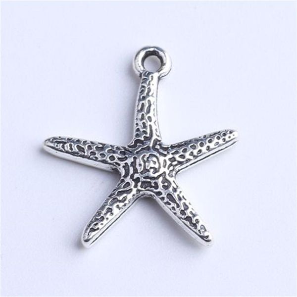 Ciondoli galleggianti retrò in rame argento Ciondolo stella marina Produzione ciondolo gioielli fai da te adatto per collana o braccialetti fascino 600 pz / lotto 10287r