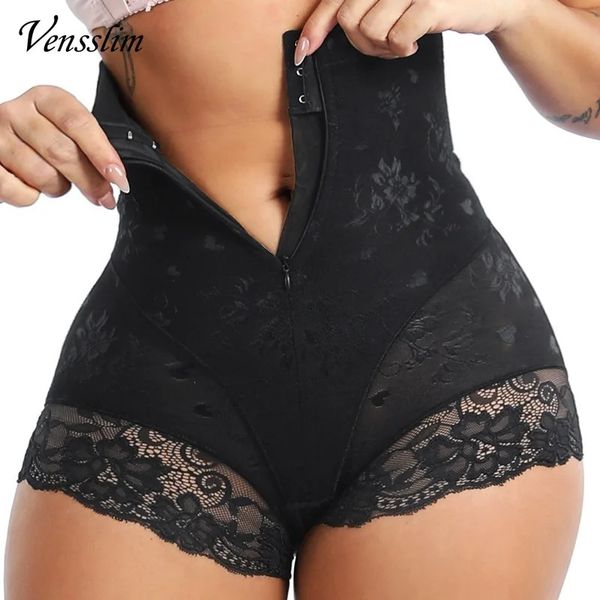 Vensslim Frauen Hohe Taille Trainer Body Zipper Shaper Höschen Bauch Bauch Kontrolle Abnehmen Shapewear Gürtel 231220